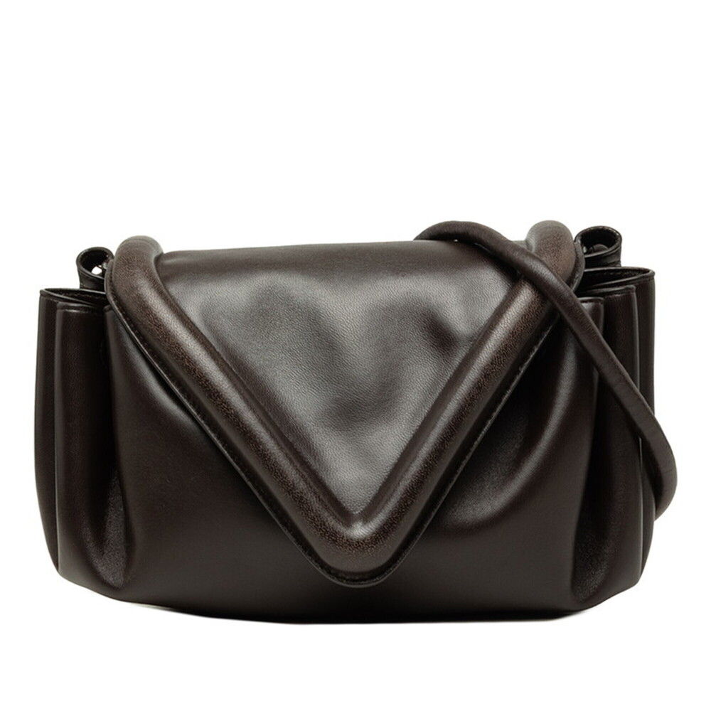 Bottega Veneta Beak Crossbody Shoulder Bag, Brown Leather, Women's.
